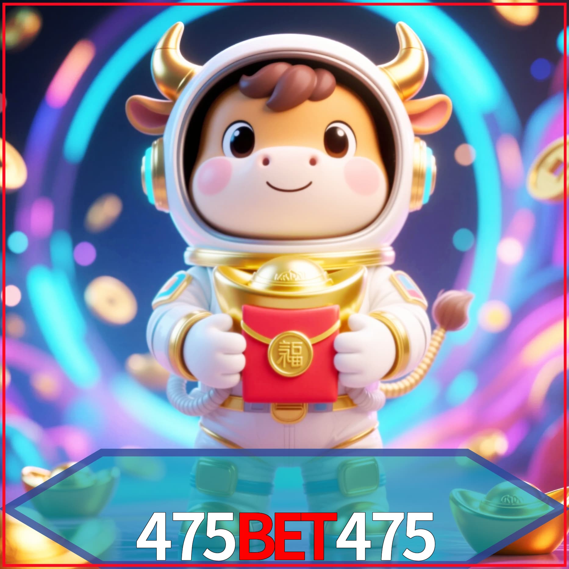 Slot machine 3D icon with number 7 and 1